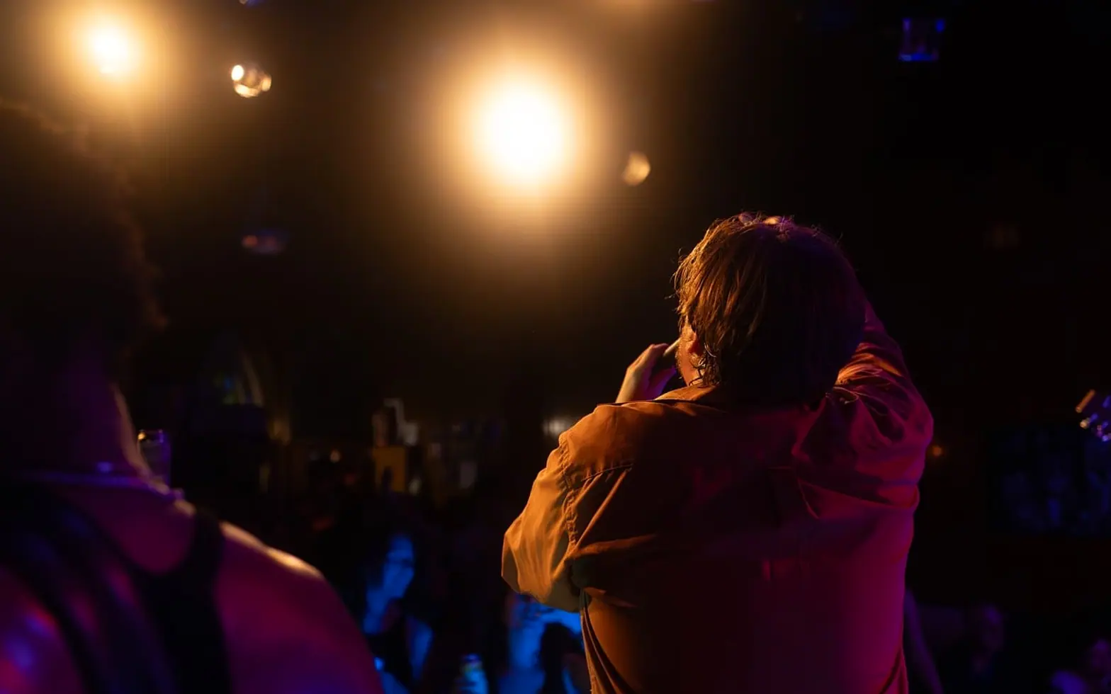Concert, singer and audience