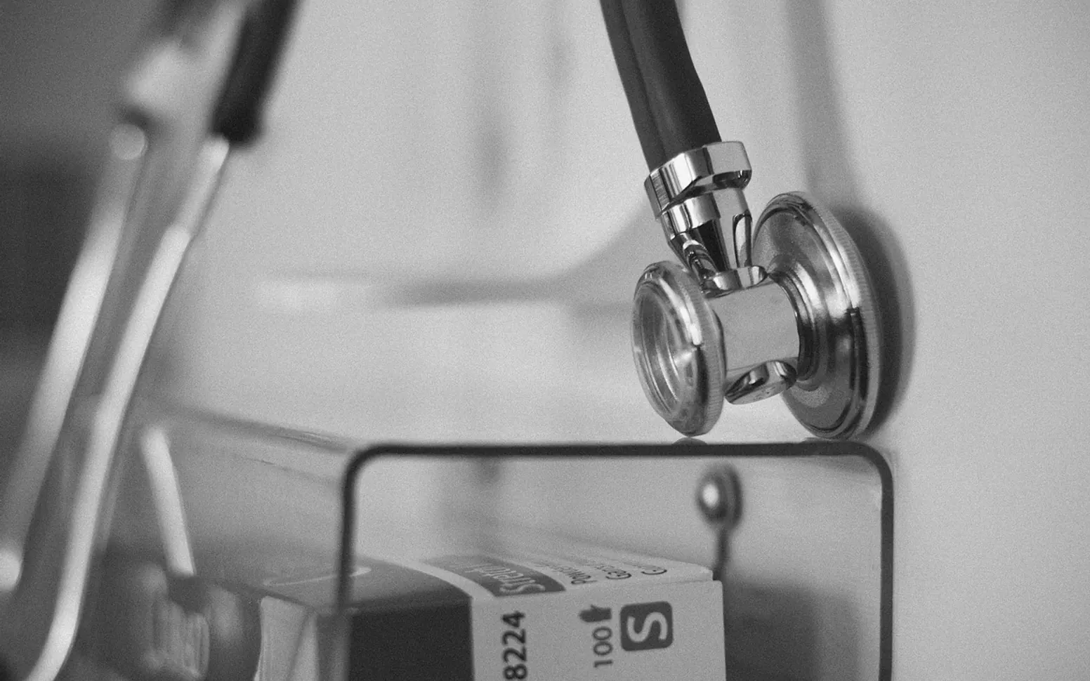 Stethoscope, hospital and doctor